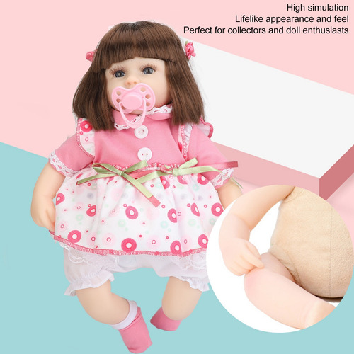42cm Muñeca Baby Doll Cuerpo De Silicona Y Algodón Muñeca