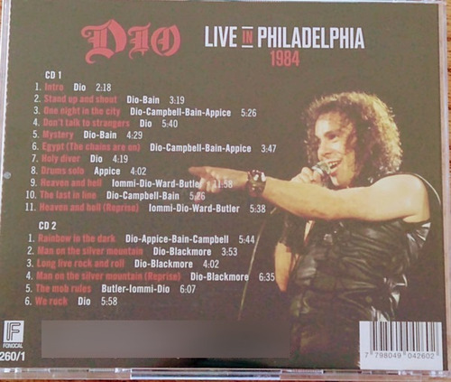 Dio Live In Philladelphia 1984 2 Cds Nacional Fcal