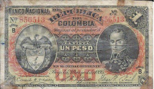 Colombia 1 Peso 1895