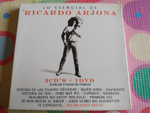 Ricardo Arjona Cd Lo Escencial De 3 Cds Y Un Dvd Y