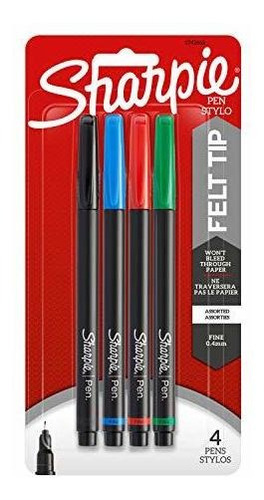 Sharpie Pluma De Punta Fina, 4 Conde, Surtidos (*******).