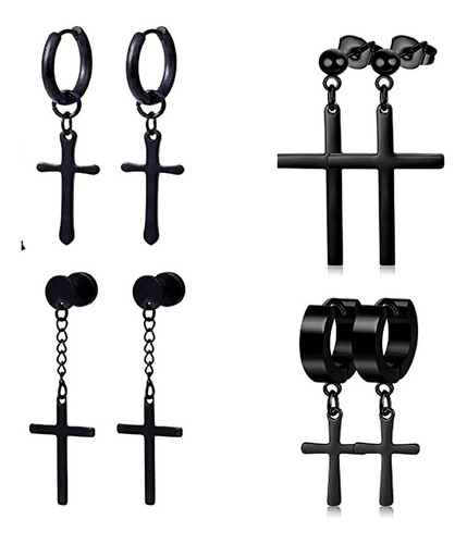 Set X8 Unidad Arete Candonga Cruz Moda Hombre Mujer