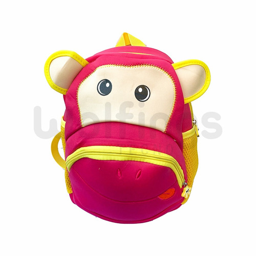 Mochila Escolar Infantil 12'' De Neoprene Mono Niños Y Niñas