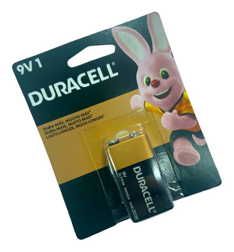 Pila 9v Duracell Alcalina 9v Blister X Unidad