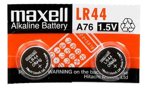 Maxell Batera Alcalina Lr44 De 1.5 V, Paquete De 2