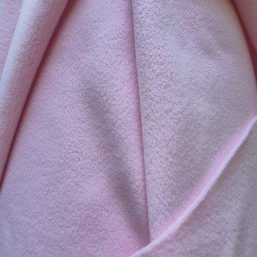 Tela Por Metro Polar Común Liso 1.5m De Ancho Importado Rosa Claro Liso