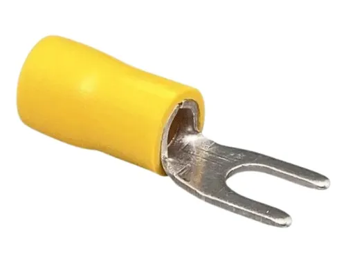 comprar Terminal Pre Isolado Forquilha Garfo 4 A 6mm Amarelo (100pç)