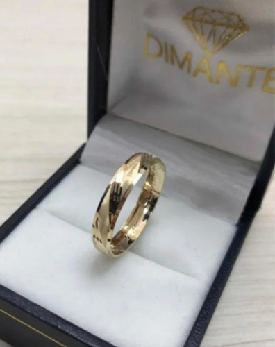 Anillo De Boda Oro 10k 1 Sola 4mm Ancho Envío Y Grabado 