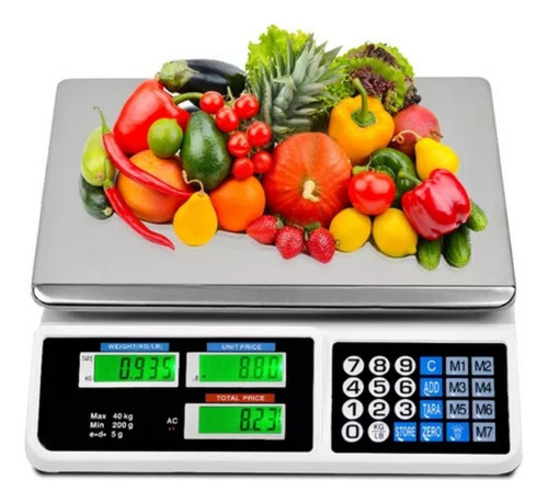 Balanza Pesa Digital 40 Kilos Recargable Negocio Electrónica