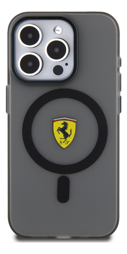 Protector Ferrari iPhone 15 Pro Magsafe Gris