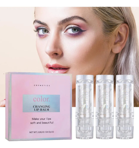Brillo Labios Barra Labios 3 Piezas Color Labios-