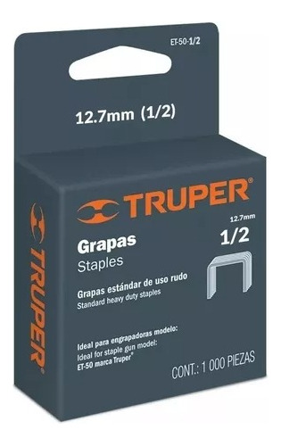 Pack 1000 Grapas Industriales 9.5mm X 0.6mm Truper