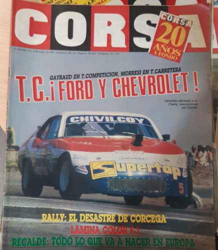 Revista Corsa Parabrisas N1035 Mayo 1986 Para Colección