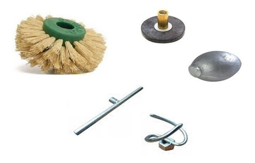 Kit De 5 Accesorios Manija Bocha Tirabuzon Sopapa Y Cepillo