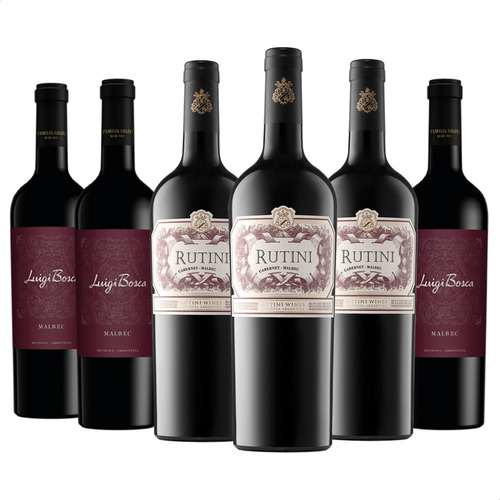 Combo X6 Vinos Premium Rutini Luigi Bosca