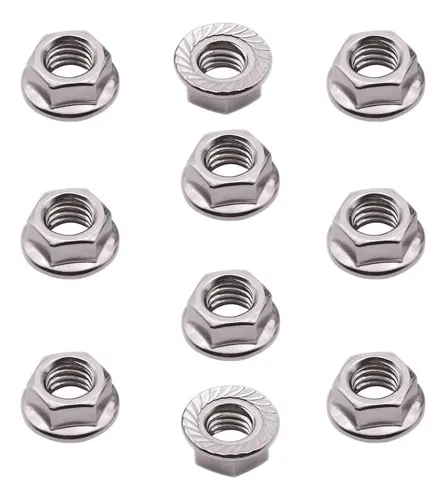 Tuercas De Bloqueo De Titanio M8 X 1.25 – Hexágono 12mm, Paquete De 5 Para Colector De Escape