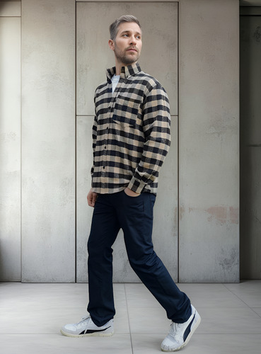 Camisa Leñadora Hombre Abrigada Cuadros