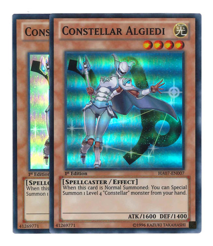 Yugioh 2x Constellar Algiedi Super 1st Ha07-en007 