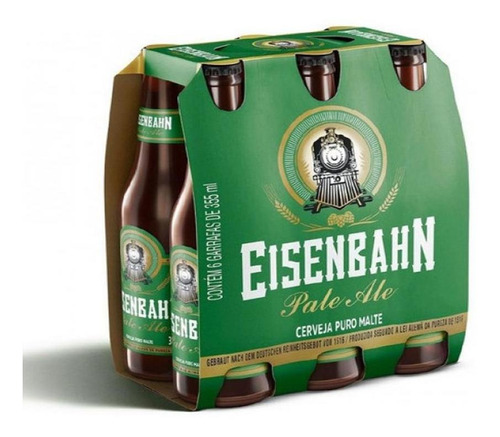 Cerveja Eisenbahn Pale Ale Garrafa 355ml Com 6 Unidades