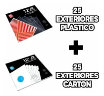 Comprar 25 Fundas Exterior Plástico Y 25 Exterior Cartón Disco Vinil