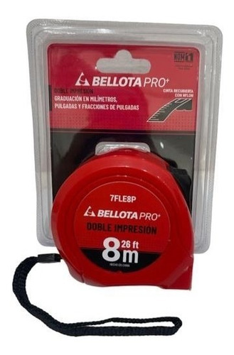 Flexometro 8mx25mm Doble Impresión Pro 7fle8p Bellota