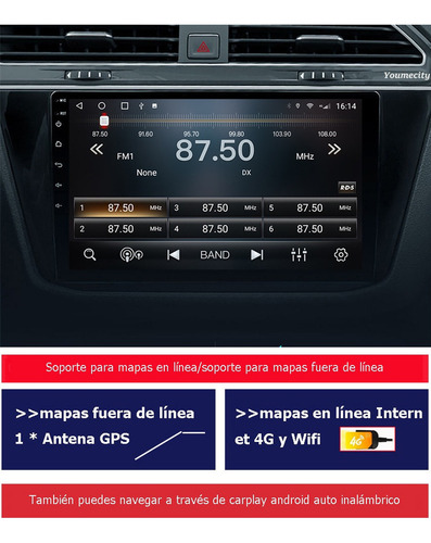 Z0k Auto Radio Estéreo Android Gps Para Vw Tiguan 2018-2022
