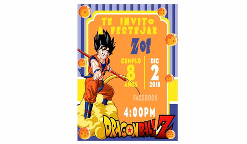 Invitacion Tipo Gif De Dragon Ball Goku