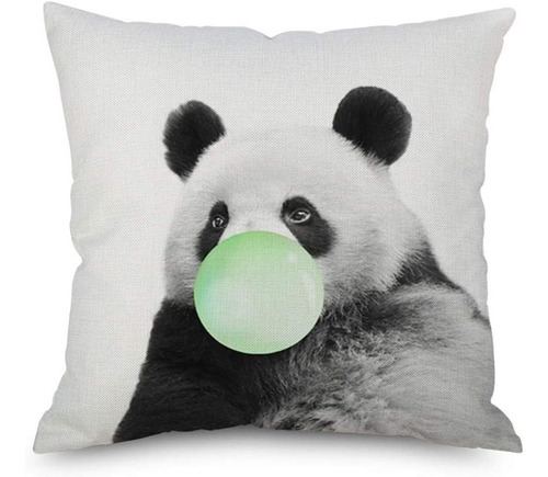 Tirar Funda De Almohada 18 X 18 Panda Linda Que Sopla L...