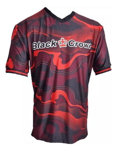 Remera Black Crown Cool Ondas Tenis Padel Hombre