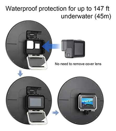 Soonsun Dome Port Lens Para Gopro Hero 5 6 7 Black Silver Wh