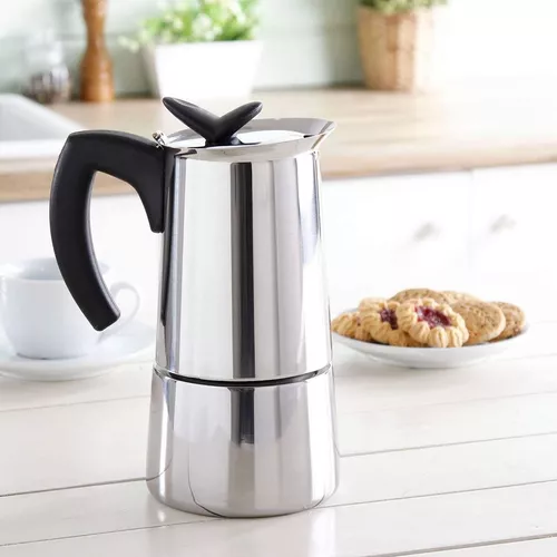 Cafetera Italiana Bialetti Musa 6 Pocillos Acero Inoxidable