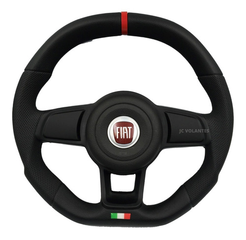 Volante Esportivo Porsche Logo Vermelho Fiat Strada 2013