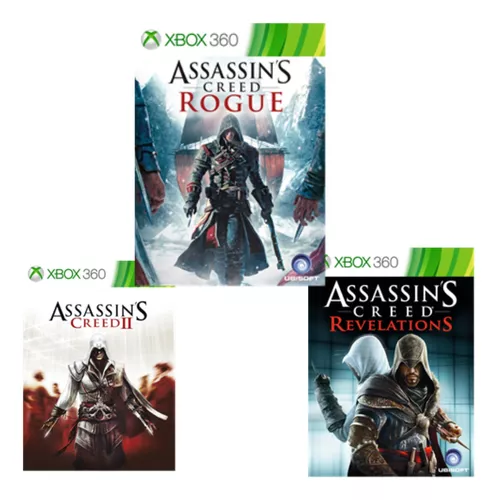 Jogos Xbox 360 transferência de Licença Mídia Digital - ASSASSINS CREED  ROGUE DUBLADO