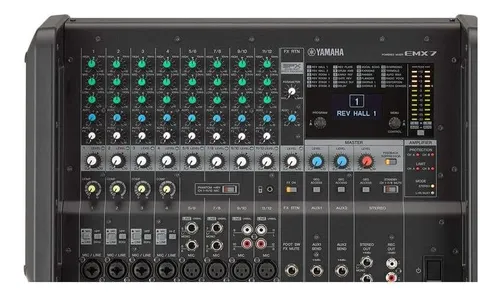 Yamaha Emx7 Mezclador Autoamplificado Estéreo De 12 Entra...