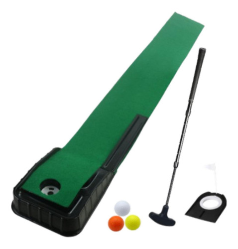 Tapete De Golf Con Automático De Pelota Que Putter Negro