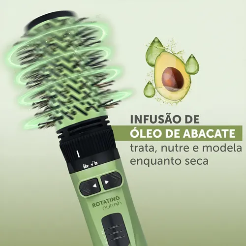 Escova Rotating Secadora Nutrah Be Emotion Verde Polishop