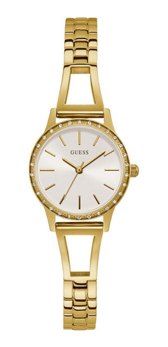 Relógio Guess Feminino Strass Dourado Gw0025l2