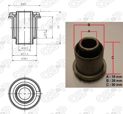 Buje De Parrilla Superior (tha) Gsp Mazda B2500 96-00