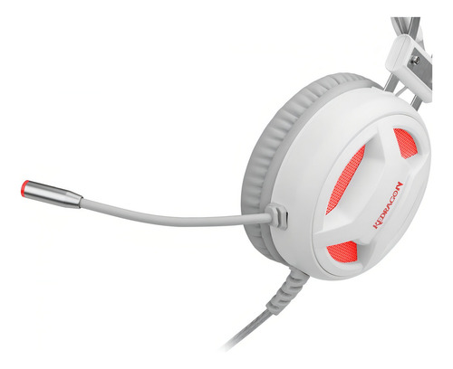 Fone Headset Gamer Redragon Minos H210w Branco Usb Led Branco