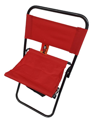 Banquito Banco Silla Plegable Red Fish Con Bolso