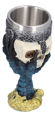 Copa De Vino Con Forma De Calavera, Interior De Acero Inoxid