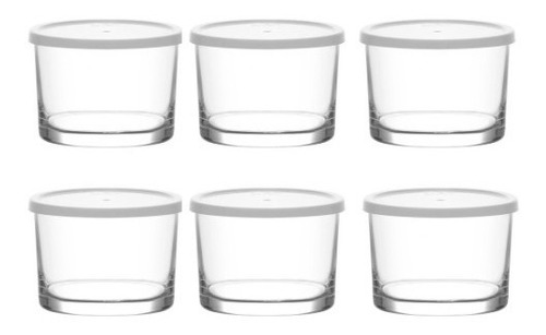Imagen 2 de 7 de Set 6 Contendores Frascos Con Tapa 240ml Vidrio Lav Turcos
