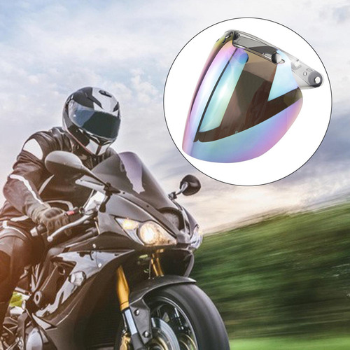 3 Snap Visor Para Cascos Abiertos Flip Up Down Face Retro