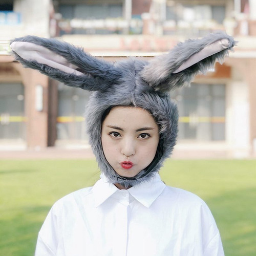 Gorro De Cosplay De Halloween, Tocado De Conejo De Pelo Larg
