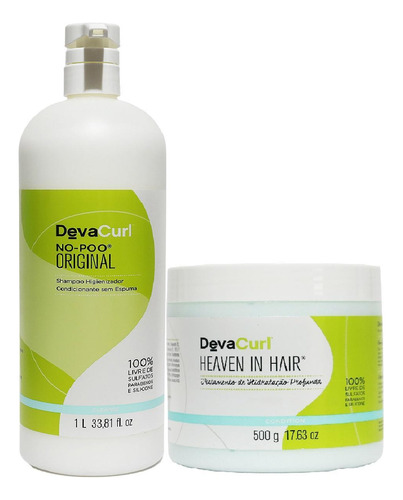 Deva Curl No Poo 1000ml E Heaven In Hair 500g