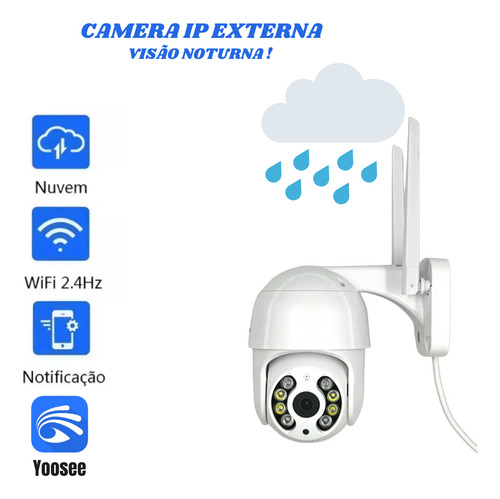 Câmera De Segurança Externa Wifi 360 Full Hd A Prova D'água
