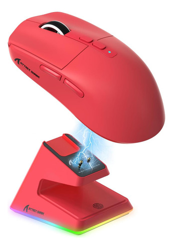Ratón Bluetooth Attack Shark X6 Paw3395, Conexión Trimodo