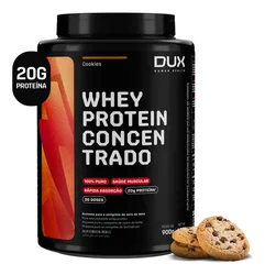 Proteína Dux Nutrition Whey Protein Concentrado Sabor Biscoitos 900g - Foto oficial e menor preço
