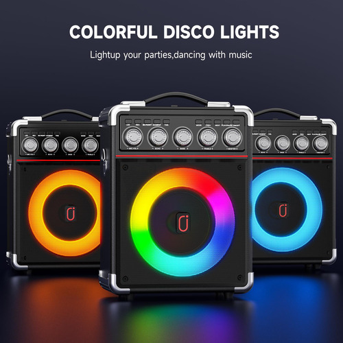 Máquina De Karaoke Hwwr Portátil Con 2 Micrófonos Bluetooth