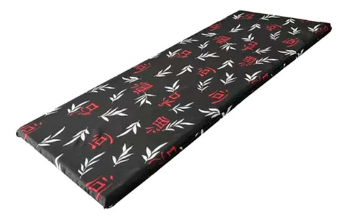 Colchonete Beflex Estampado Dobrável 78x188x7 Cm Cor Tecido Liso Preto Estampado